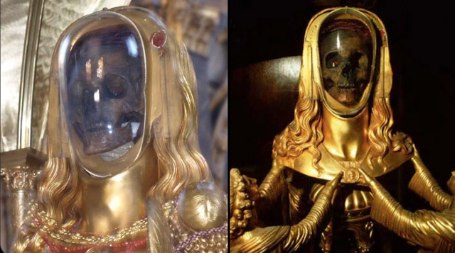 The golden reliquary from the Basilica of Saint-Maximin-la-Sainte-Baume in southern France is believed to house the skull of Mary Magdalene.