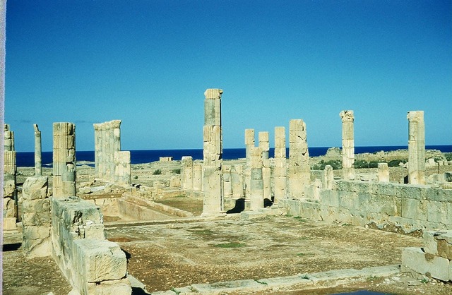 The majestic ruins of the ancient city of Ptolemais in Libya stand as a silent testament to its rich historical legacy. (Credit: Libyan Studies / Wikimedia Commons)