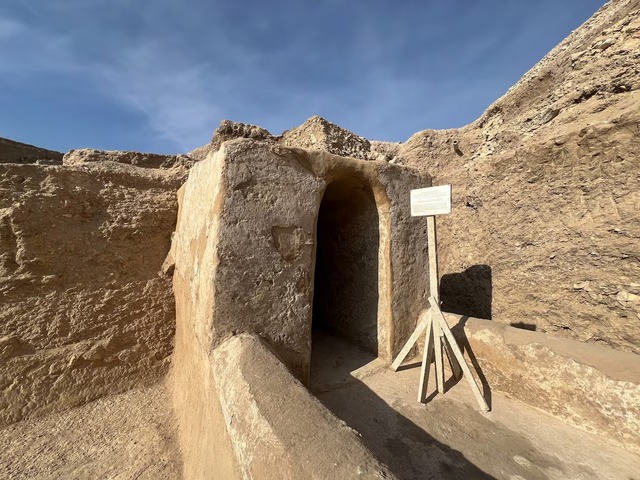 The rear entrance of Jehuti-Mes’ tomb, recently uncovered near Queen Hatshepsut's Valley Temple, offers a window into Egypt’s storied past. (REUTERS/Sayed Sheashaa)