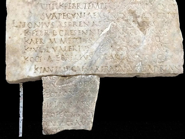 The recently unearthed fragments, now joined with an existing piece preserved in Ostia, offer a richer understanding of ancient Roman history. (Credit: Italian Ministry of Culture)