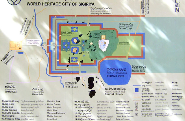 World Heritage Map of Sigiriya